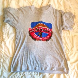 Mt. Kilimanjaro Premium Lager Short Sleeve grey t-shirt